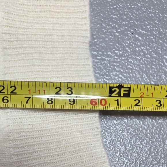 Sezane Womens L Andreas Wool Cashmere Ruffle Sweater in Ecru - Picture 10 of 13